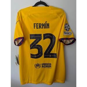 Barcelona 2023-24 Fermin Lopez Jersey XL UCL NWT Shirt